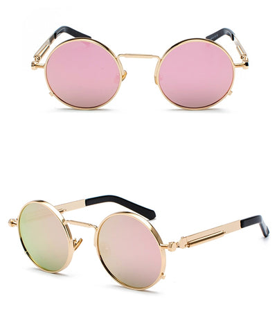 Gafas de Sol Estilo Punk con Patas Metálicas y Lentes Reflectivas - Image 14