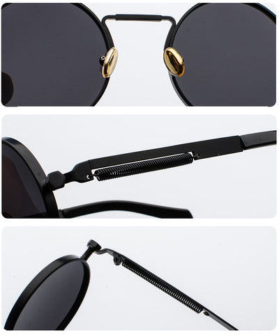 Gafas de Sol Estilo Punk con Patas Metálicas y Lentes Reflectivas - Image 16