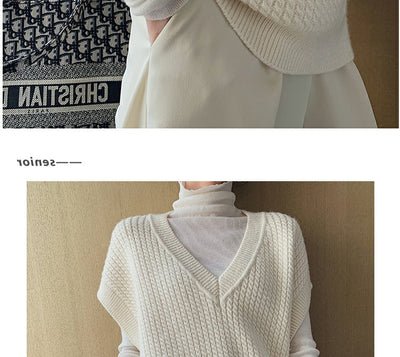 Chaleco Blanco Minimalista sin Mangas - Image 13