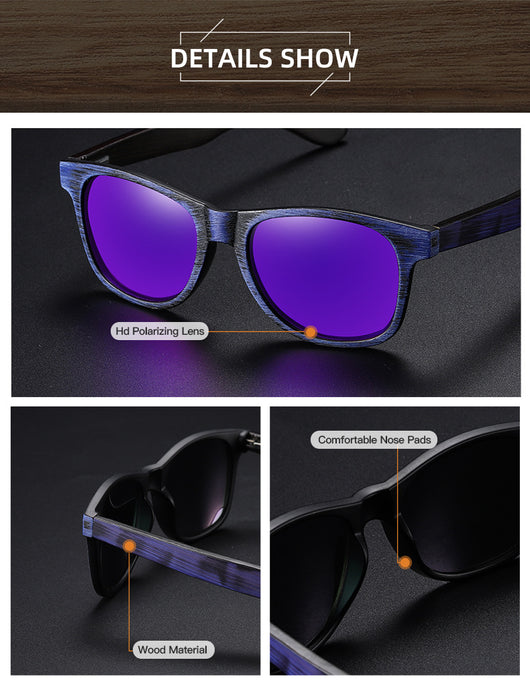 Gafas de Sol Retro con Marco de Madera y Lentes Polarizadas - Image 12