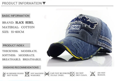 Gorra de Béisbol Vintage 1969 Estilo Retro Desgastado - Image 3