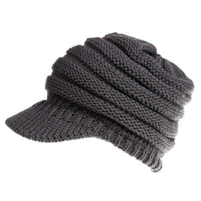 Gorro Tejido con Agujero para Coleta - Beanie Cálido para Mujer Otoño Invierno - Image 29