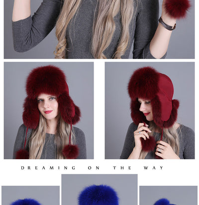 Gorro de Piel de Zorro para Mujer - Image 7