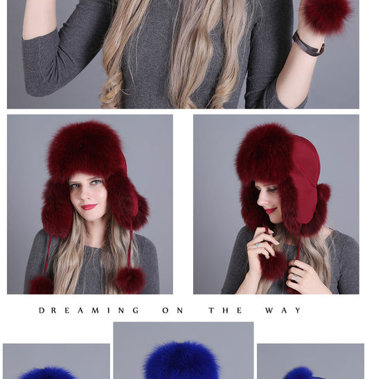 Gorro de Piel de Zorro para Mujer - Image 7