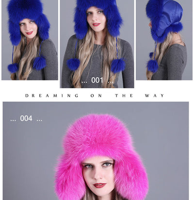 Gorro de Piel de Zorro para Mujer - Image 8