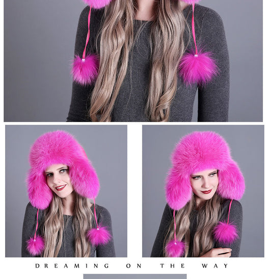 Gorro de Piel de Zorro para Mujer - Image 9