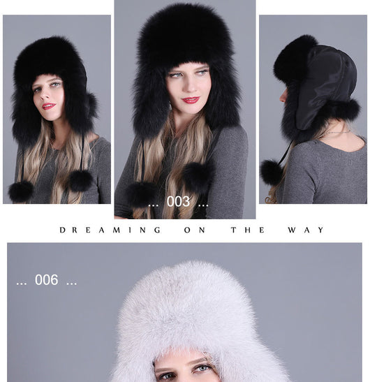 Gorro de Piel de Zorro para Mujer - Image 10