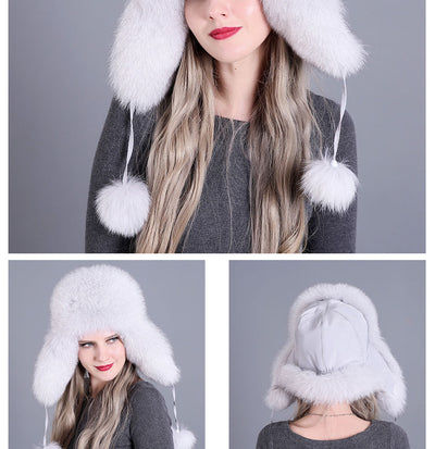 Gorro de Piel de Zorro para Mujer - Image 11
