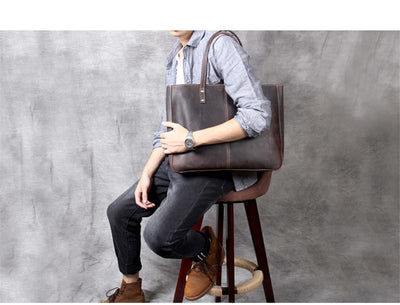 Bolso de Cuero Retro para Hombre - Gran Capacidad Premium - Image 8