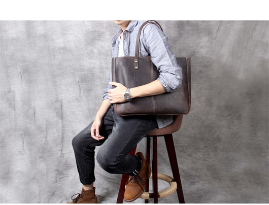 Bolso de Cuero Retro para Hombre - Gran Capacidad Premium - Image 8