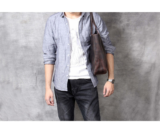 Bolso de Cuero Retro para Hombre - Gran Capacidad Premium - Image 10