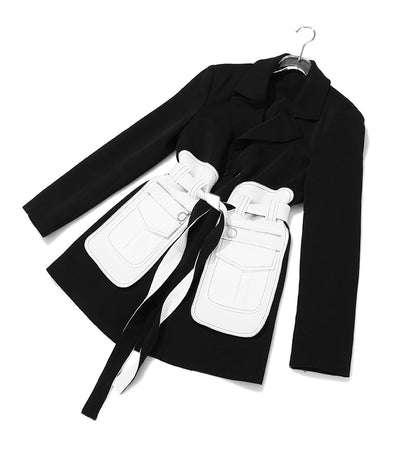 Traje Clásico Blanco y Negro - Image 20