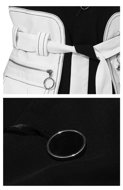 Traje Clásico Blanco y Negro - Image 23