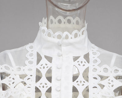 Vestido con Mangas Linterna y Detalles Calados - Image 21