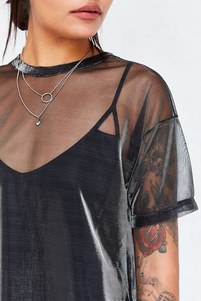 Blusa Casual Transparente de Malla Estilo Europeo - Image 9
