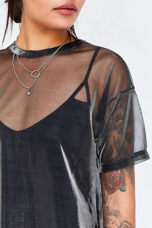 Blusa Casual Transparente de Malla Estilo Europeo - Image 9