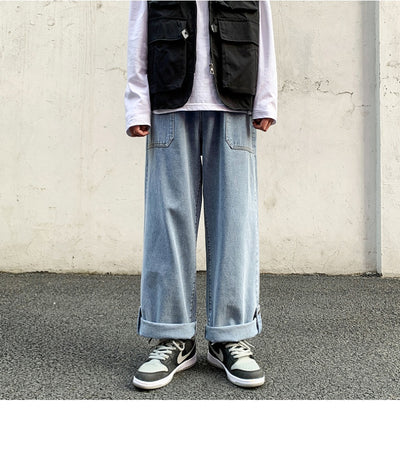 Jeans Casuales Rectos Cropped para Hombre - Image 24