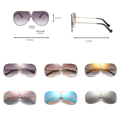Gafas de Sol Unisex Rimless con Remaches - Estilo Minimalista y Versátil - Image 9