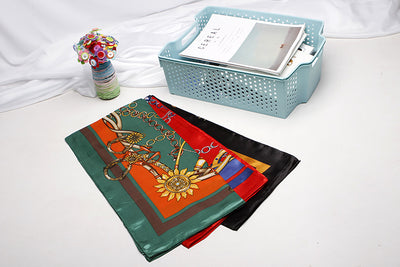 Pañuelo de Seda Estampado Versátil - Bufanda Multifuncional para Mujer - Image 2