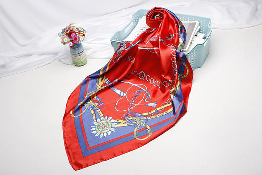 Pañuelo de Seda Estampado Versátil - Bufanda Multifuncional para Mujer - Image 6