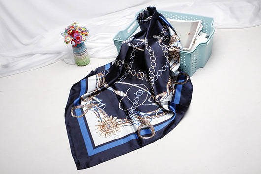 Pañuelo de Seda Estampado Versátil - Bufanda Multifuncional para Mujer - Image 8