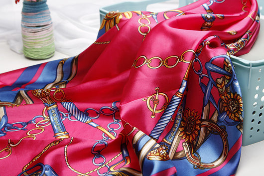 Pañuelo de Seda Estampado Versátil - Bufanda Multifuncional para Mujer - Image 12