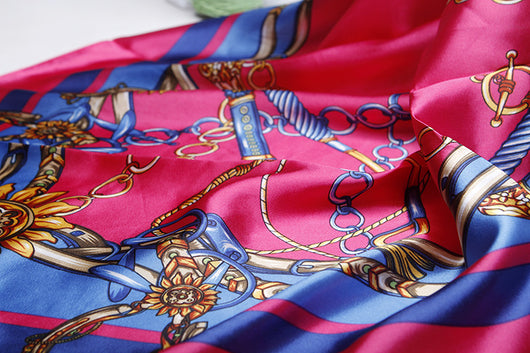 Pañuelo de Seda Estampado Versátil - Bufanda Multifuncional para Mujer - Image 13