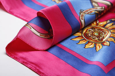 Pañuelo de Seda Estampado Versátil - Bufanda Multifuncional para Mujer - Image 14