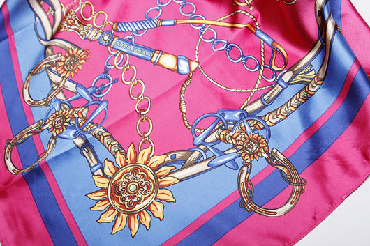 Pañuelo de Seda Estampado Versátil - Bufanda Multifuncional para Mujer - Image 15