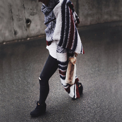 Suéter Tejido a Rayas con Chaqueta Cuadros Otoño Invierno - Image 8