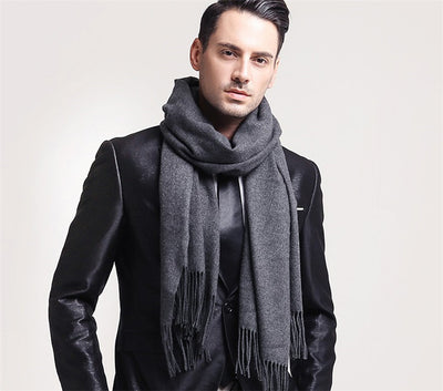 Bufanda de Cashmira Sintética Color Sólido para Invierno - Image 3