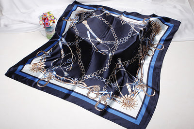 Pañuelo de Seda Estampado Versátil - Bufanda Multifuncional para Mujer - Image 20