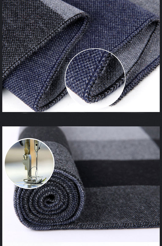 Bufanda Tejida a Cuadros para Hombre - Image 15