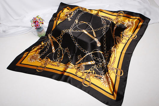 Pañuelo de Seda Estampado Versátil - Bufanda Multifuncional para Mujer - Image 21