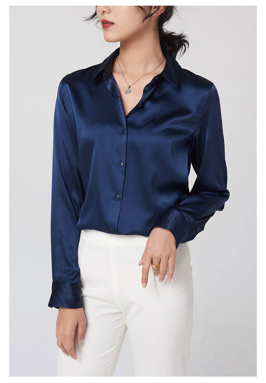 Camisa de Seda de Manga Larga Premium - Image 20