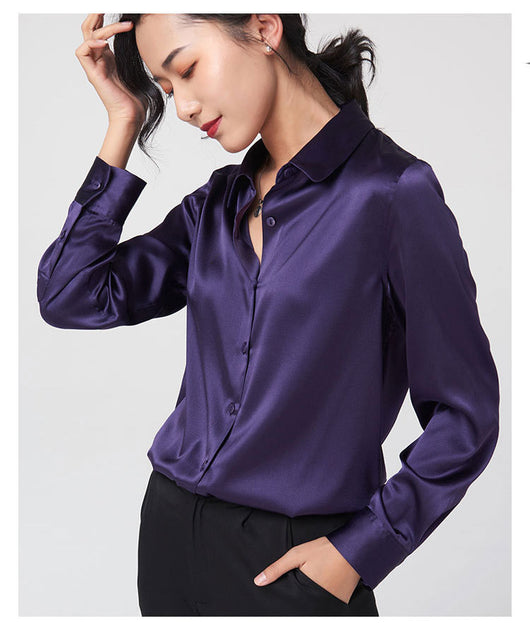 Camisa de Seda de Manga Larga Premium - Image 27