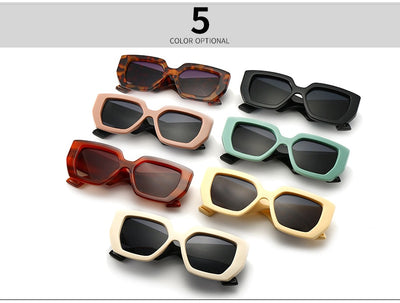 Modern retro sunglasses with a thick light brown plastic frame and dark lenses, featuring wide black temples. - Image 2