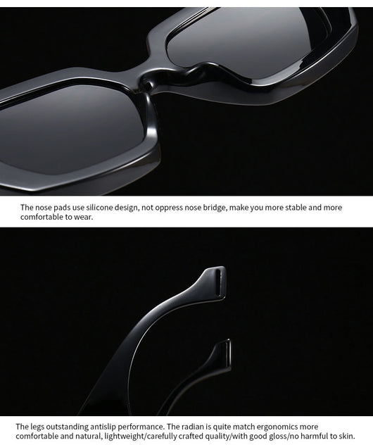 Modern retro sunglasses with a thick light brown plastic frame and dark lenses, featuring wide black temples. - Image 22