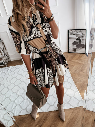 Vestido Corto Estampado para Mujer - Diseño Moderno y Versátil - Image 14