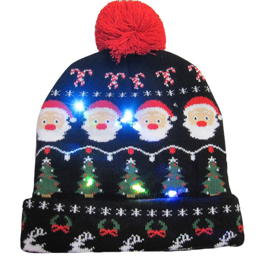 Gorro Navideño Tejido con Diseño de Reno y Muñeco de Nieve - Image 27
