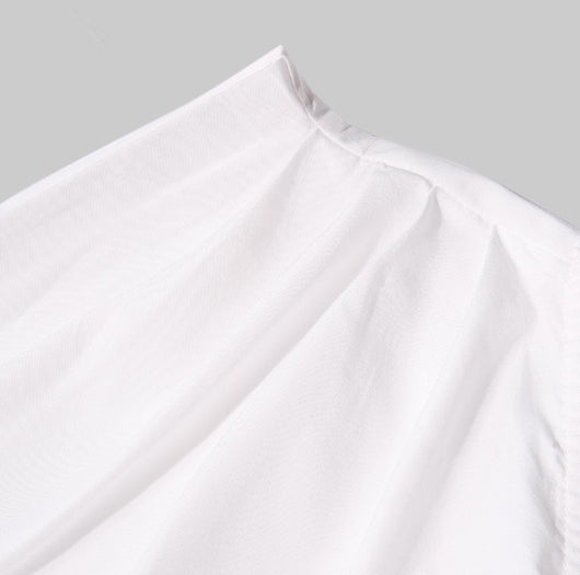 Camisa Slim Asimétrica de Color Sólido - Image 17