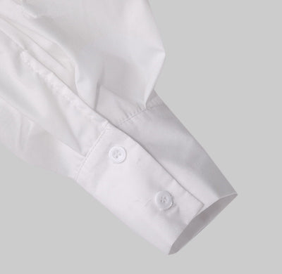 Camisa Slim Asimétrica de Color Sólido - Image 18