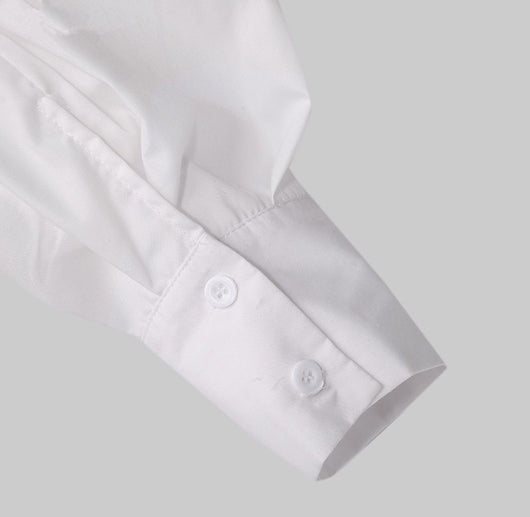 Camisa Slim Asimétrica de Color Sólido - Image 18