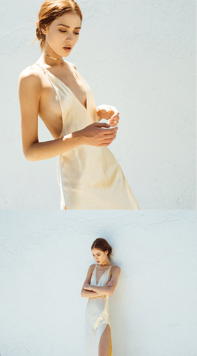 Vestido de Novia Halter Espalda Descubierta - Image 10