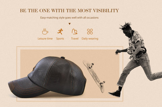 Gorra de Béisbol en Cuero Genuino para Hombre - Image 11