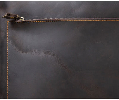 Bolso de Cuero Genuino Estilo Retro para Hombre - Primera Capa - Image 19
