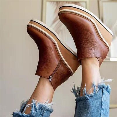 Botas Cuña Tacón Alto Boca Baja para Mujer - Image 10