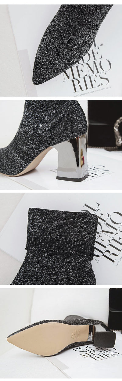 Botas de Tacón Alto Punta Fina Caña Media - Estilo Elegante para Mujer - Image 18