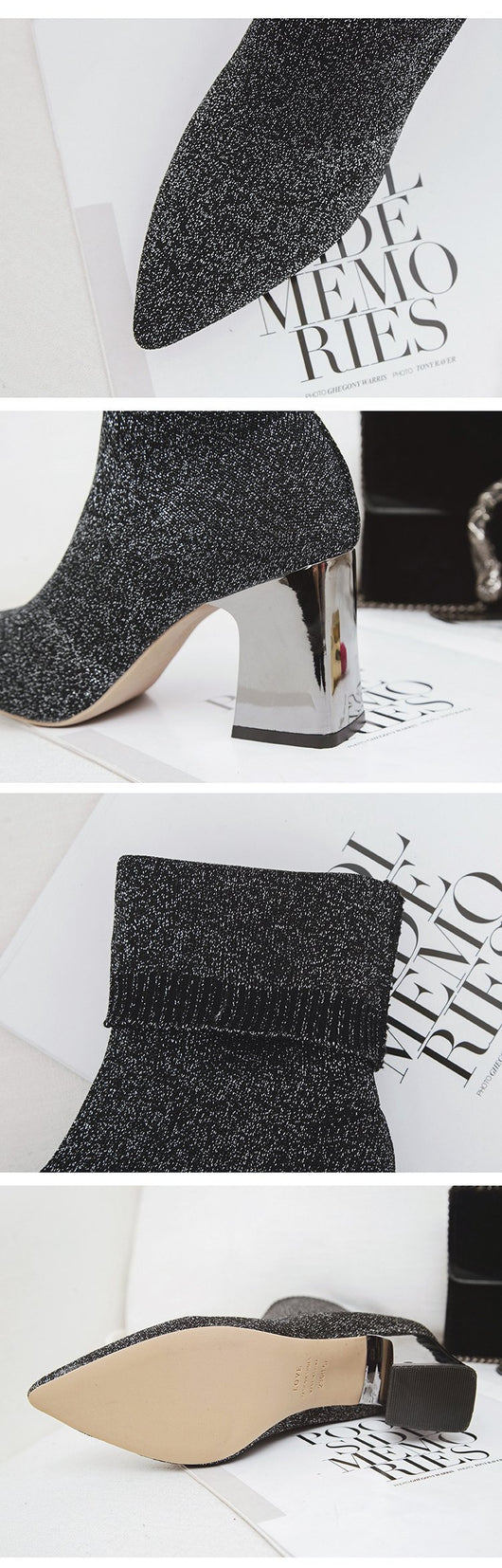 Botas de Tacón Alto Punta Fina Caña Media - Estilo Elegante para Mujer - Image 18