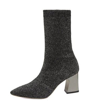Botas de Tacón Alto Punta Fina Caña Media - Estilo Elegante para Mujer - Image 19